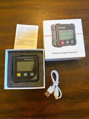 Digital Laser Inclinometer Angle Finder Protractor Level Gauge Rechargeable